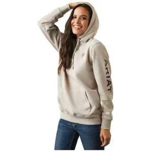 10040812 Ariat Women's Logo Hoodie -  Oatmeal Heather