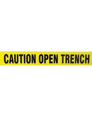 (10 Rolls/Case) CAUTION OPEN TRENCH Barricade Tape