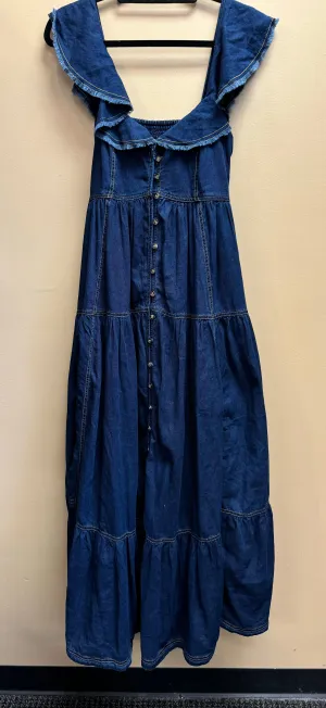 Dress Casual Maxi By Pilcro In Blue Denim, Size: S