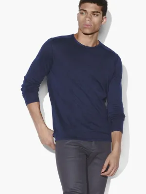 John Varvatos The Long Sleeve Acid Wash Crew Neck