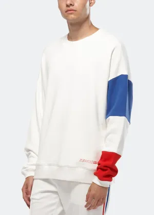 Konus Men's Color Blocked Sweatshirt in White