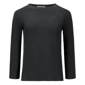 Monello Raglan Cotton Sweater - Black