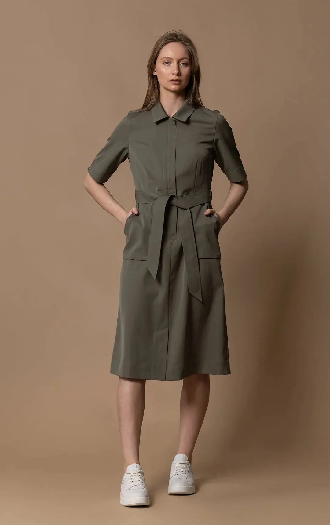 PERFORMANCE TWILL SHIRT DRESS