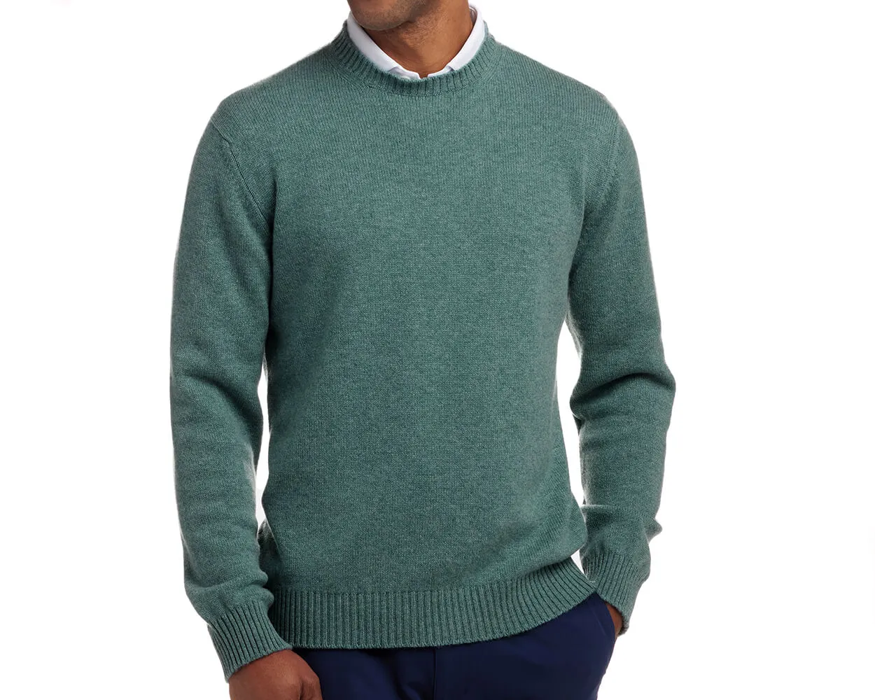 The Berwick Sweater: Heathered Dark Sage