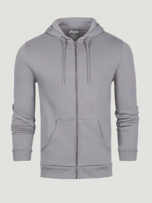 Vintage Grey Zip-Up Hoodie